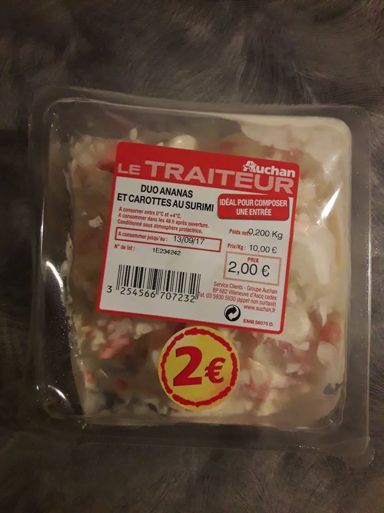Duo ananas carotte surimi