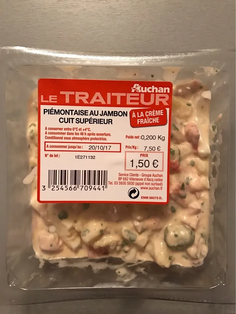Le Traiteur - Piémontaise au jambon cuit supérieur