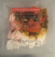 Poulet au curry légumes croquants et riz thaï