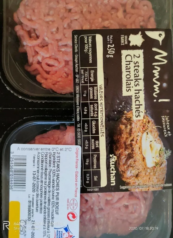 Steak Haché inférieur à 12%