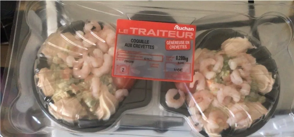 Coquilles aux crevettes
