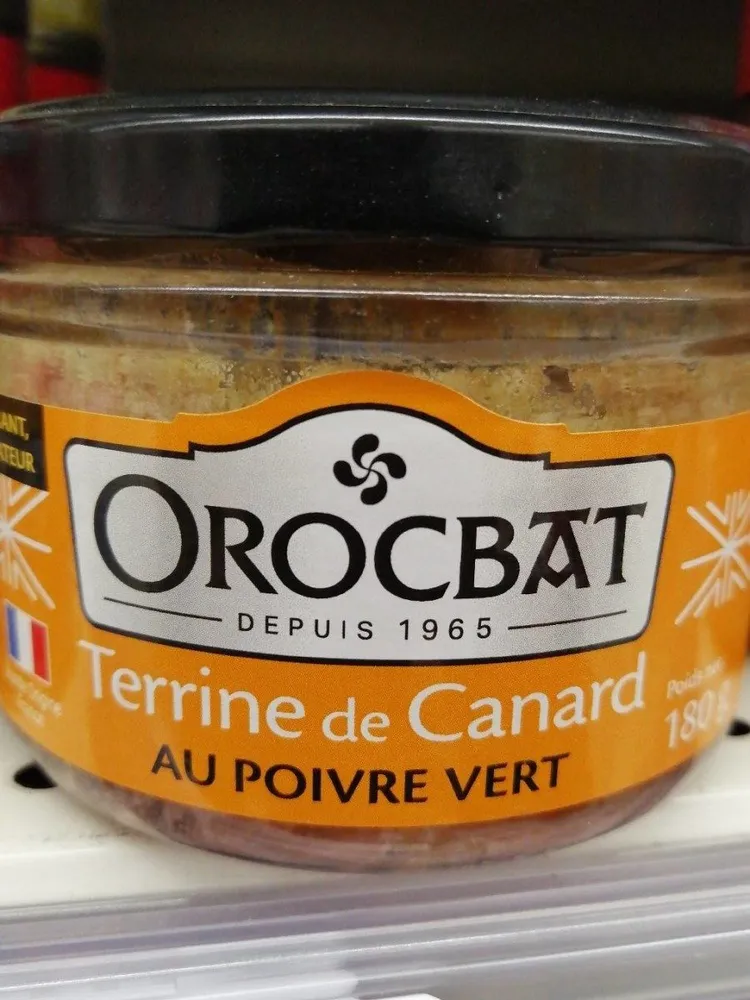 Terrine de canard au poivre vert