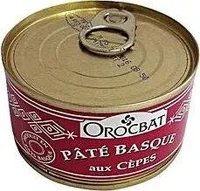 Orocbat, Pâté basque aux cèpes, 125 g