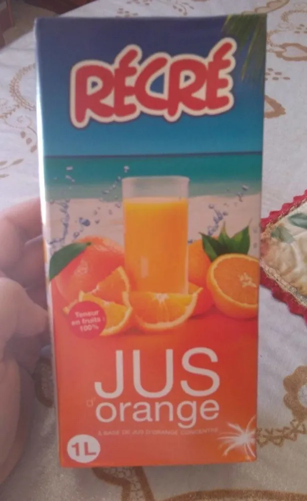 Jus d'orange A base de jus d'orange concentré, 1L
