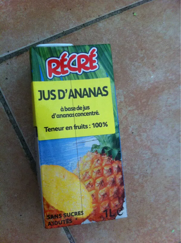 Jus D'ananas Sans Sucres Ajoutés 1L