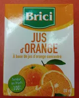 Jus d'orange à base de jus d'orange concentré