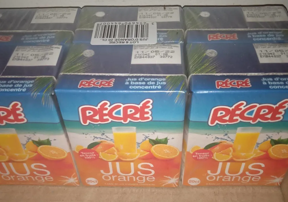 Lot 6 Recre 100% jus d'orange 20CL