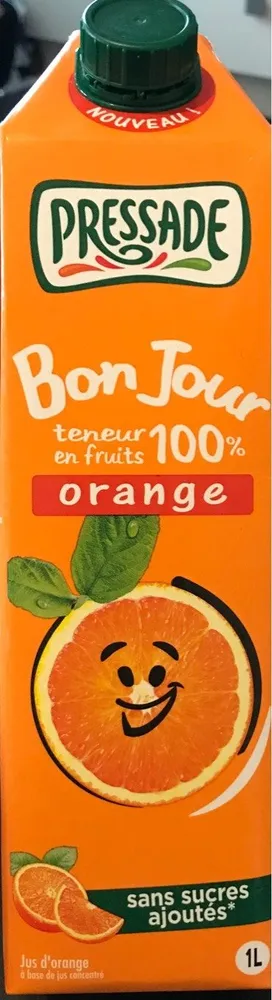 Jus d'orange a base de jus concentré