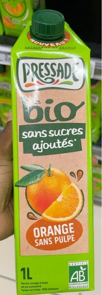 Orange sans pulpe bio