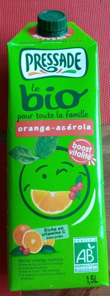 Le bio pour toute la famille orange acerola