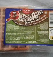 Gaufres fourrées chocolat noisette