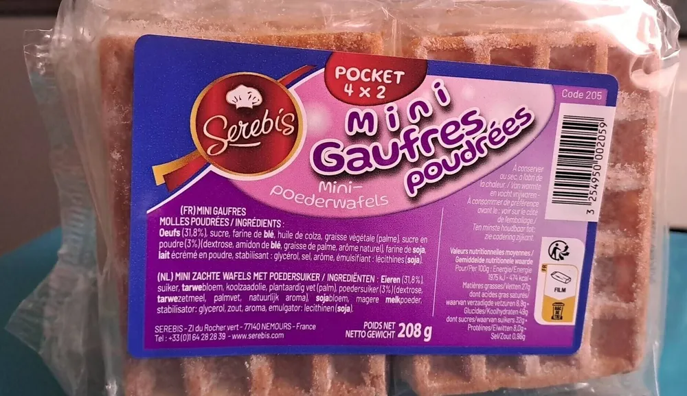 Mini gaufres poudrées