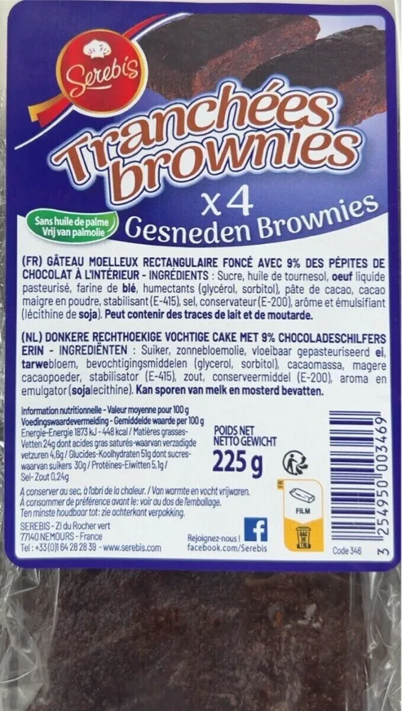 Tranchées brownies x 4