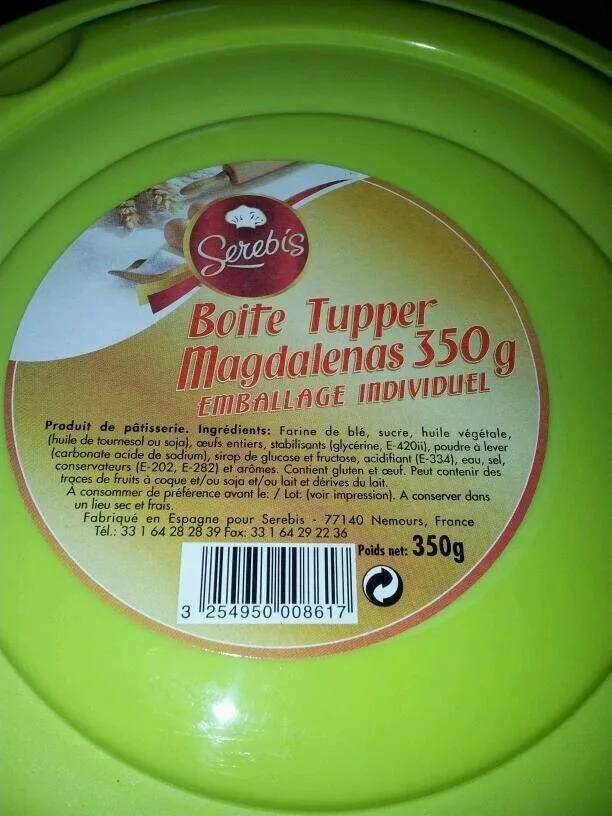 X12 madeleines espagnoles 350G boîte plastique