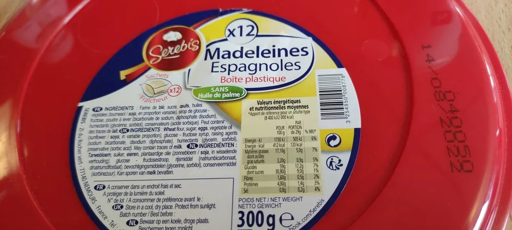 Madeleine espagnol