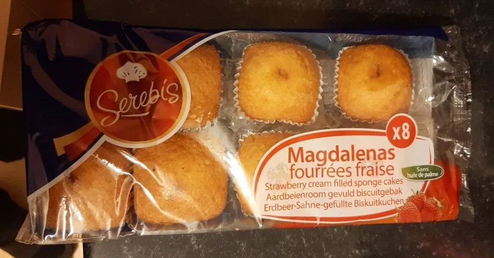Magdalenas fourrées fraise