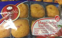 Colis de 12 paquets de Magdalenas fourrées fraise x 8