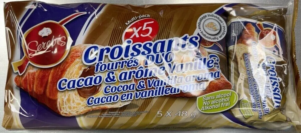 Croissants fourrés Duo Cacao/Vanille