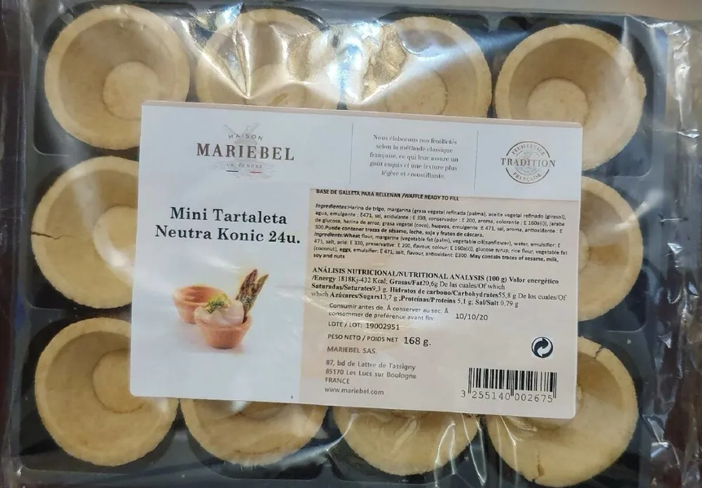 Mini tartaleta neutra Konic