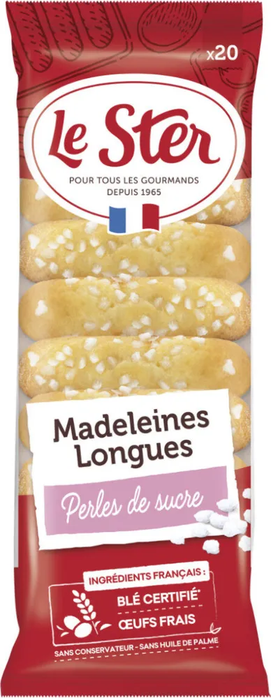 Madeleines longues - Perles de sucre