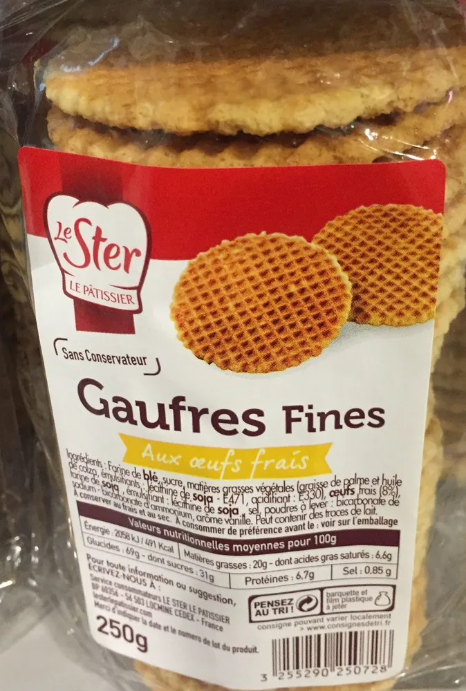 Gaufres Fines aux oeufs frais