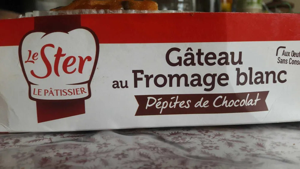 Gateau  fromage blanc aux pepites de chocolat