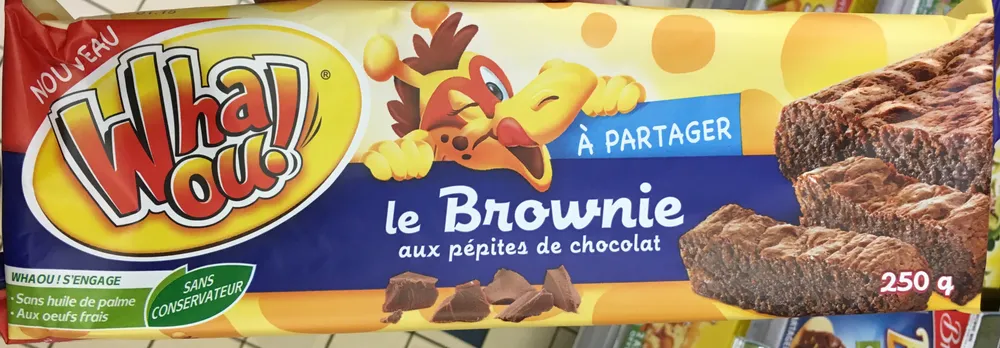 Le Brownie aux pépites de chocolat à partager