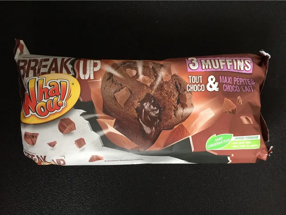 Muffins Tout Choco et Maxi Pépites Choco Lait
