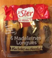6 madeleines longues marbrées au chocolat