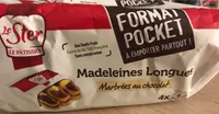 Madeleines longues marbrées au chocolat