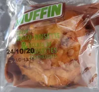 Muffin gout choco noisettes et noisettes caractérisées