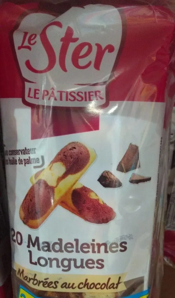 Madeleine longue marbrées chocolat