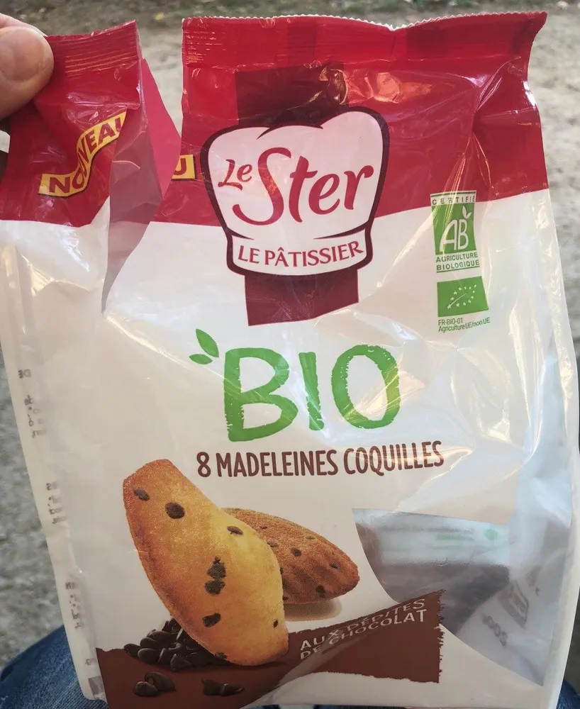 8 madeleines coquilles aux pépites de chocolat bio