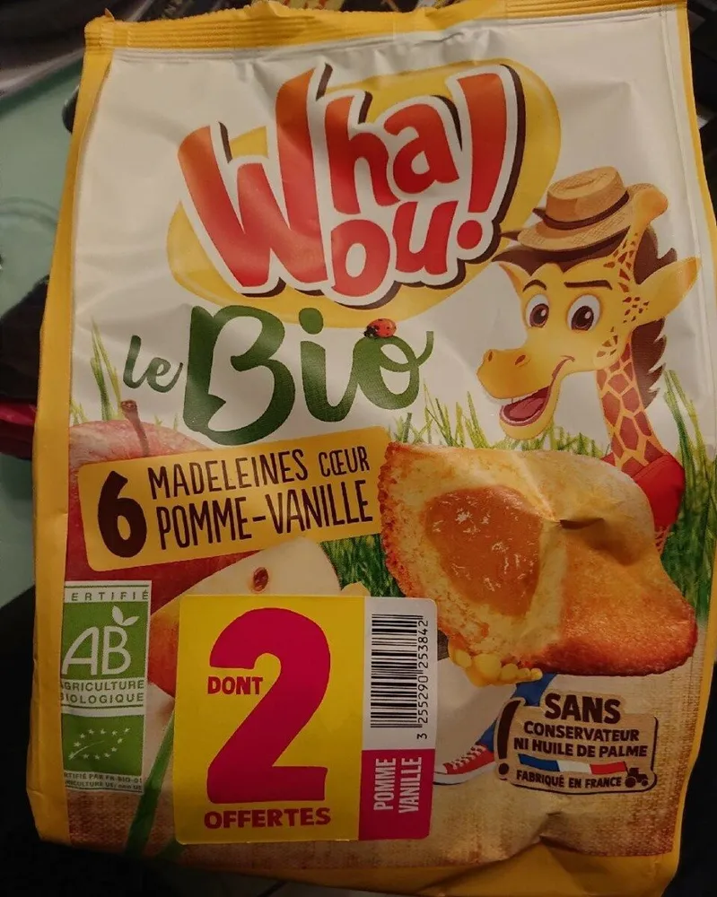 Madeleines cœur pomme vanille