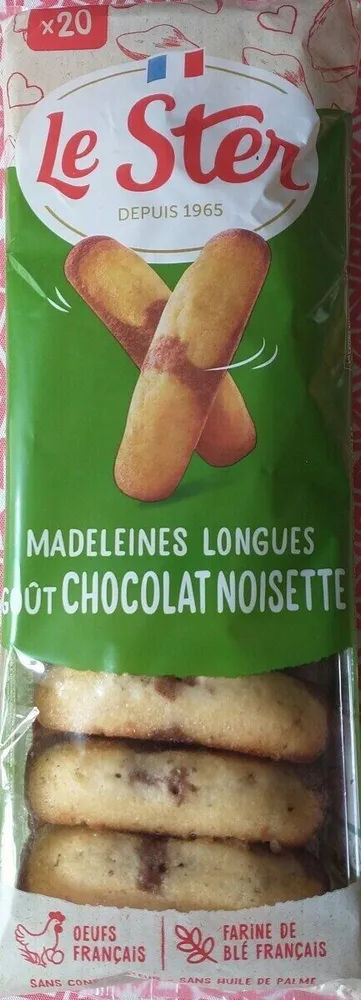 Madeleine Longues Goût Chocolat Noisettes