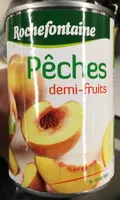 Pêches demi-fruits au sirop léger