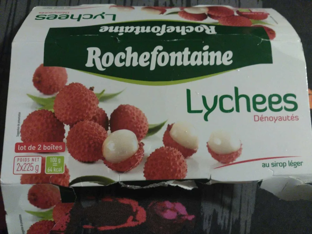 Lychees dénoyautés au sirop léger