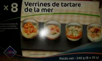Verrines de tartare de la mer