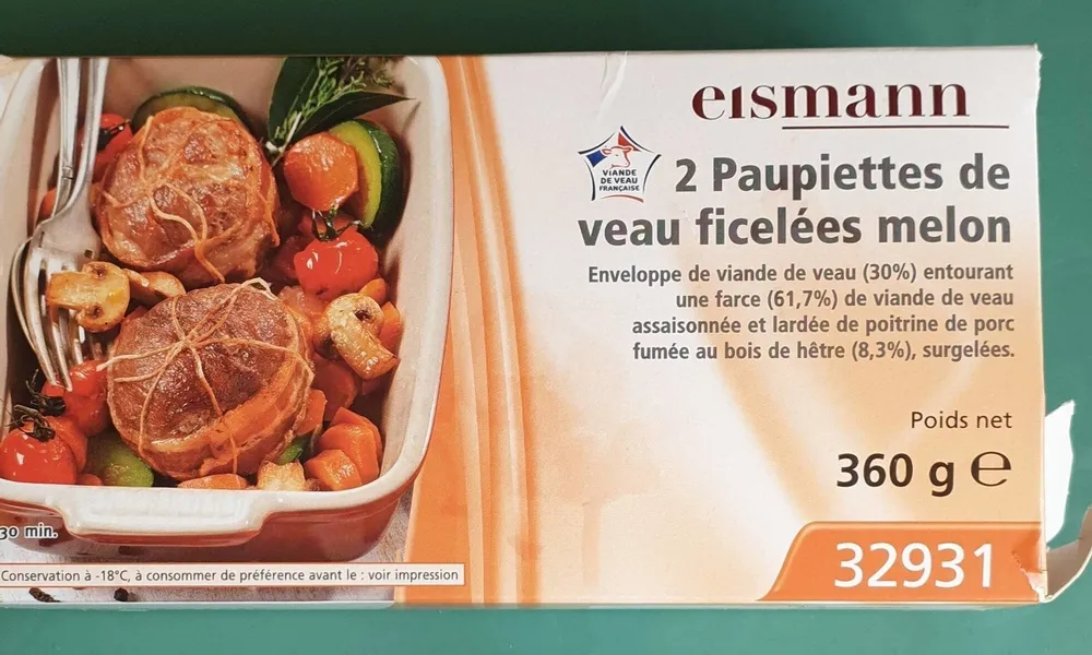 2 paupiettes de veau ficelées melon
