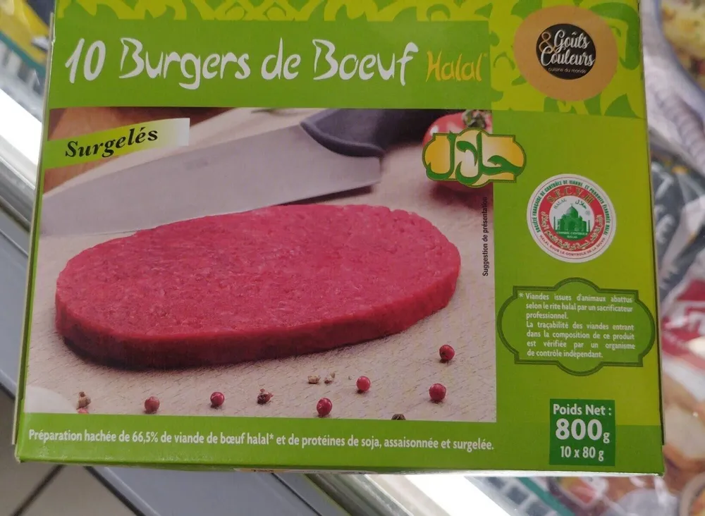 10 burgers de bœuf halal