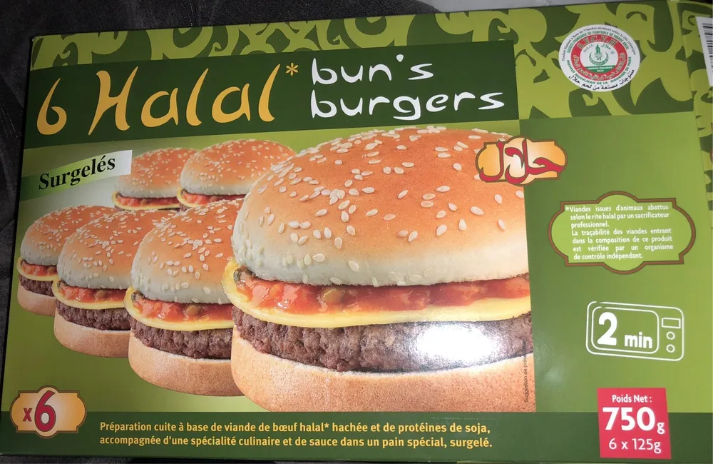 Halal Burger Surgelés x 6,
