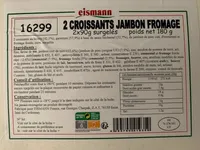 2 croissants jambon fromage