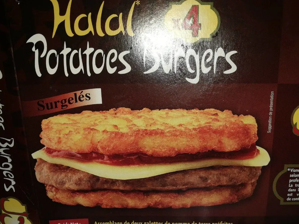 Halal potatoes burgers