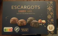 Escargots lait/noir praliné & éclats de noisettes