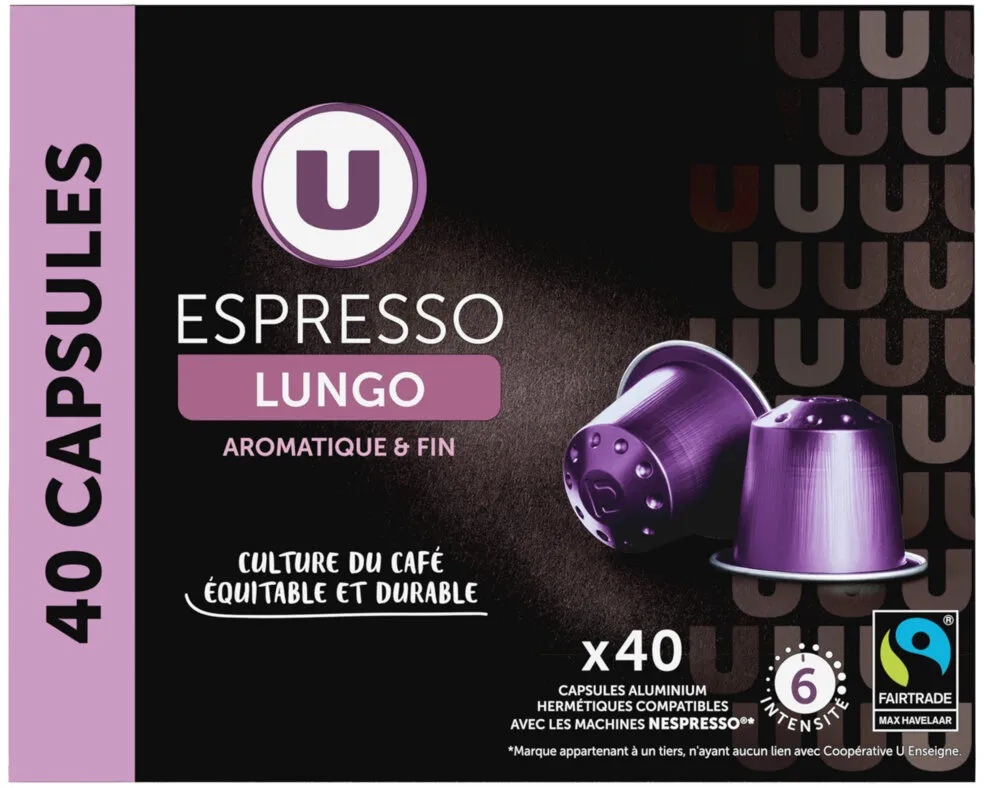 Café Capsules ESPRESSO LUNGO N°6 - compatible NESPRESSO - x40
