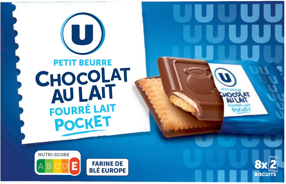 Biscuits petit beurre choco lait fourré boîte de 268g