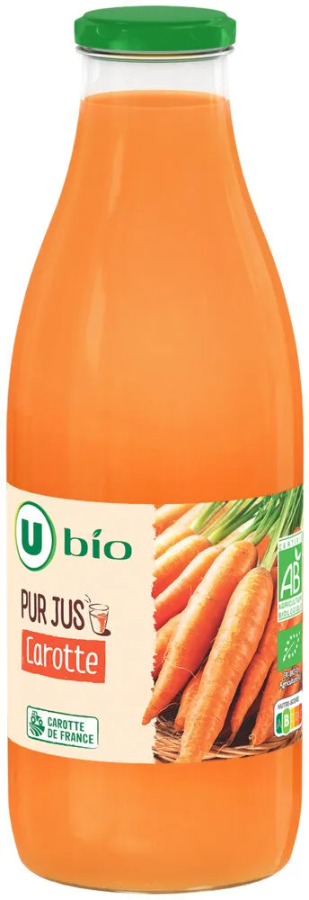 Jus de carottes bouteille en verre de 75cl