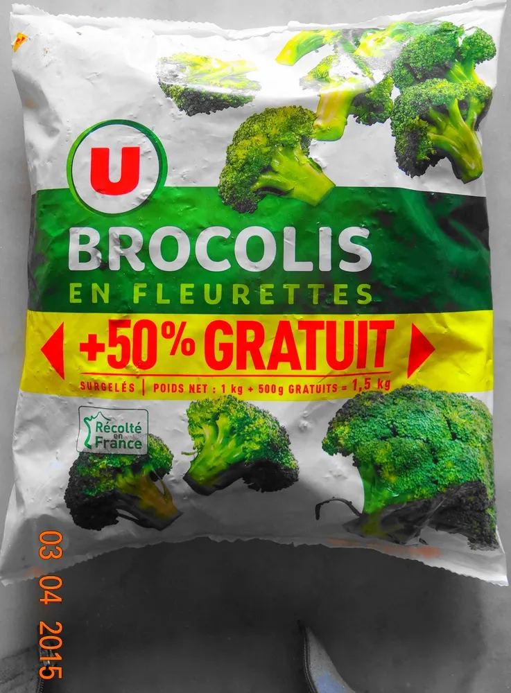 Brocolis en fleurette, +50% gratuit