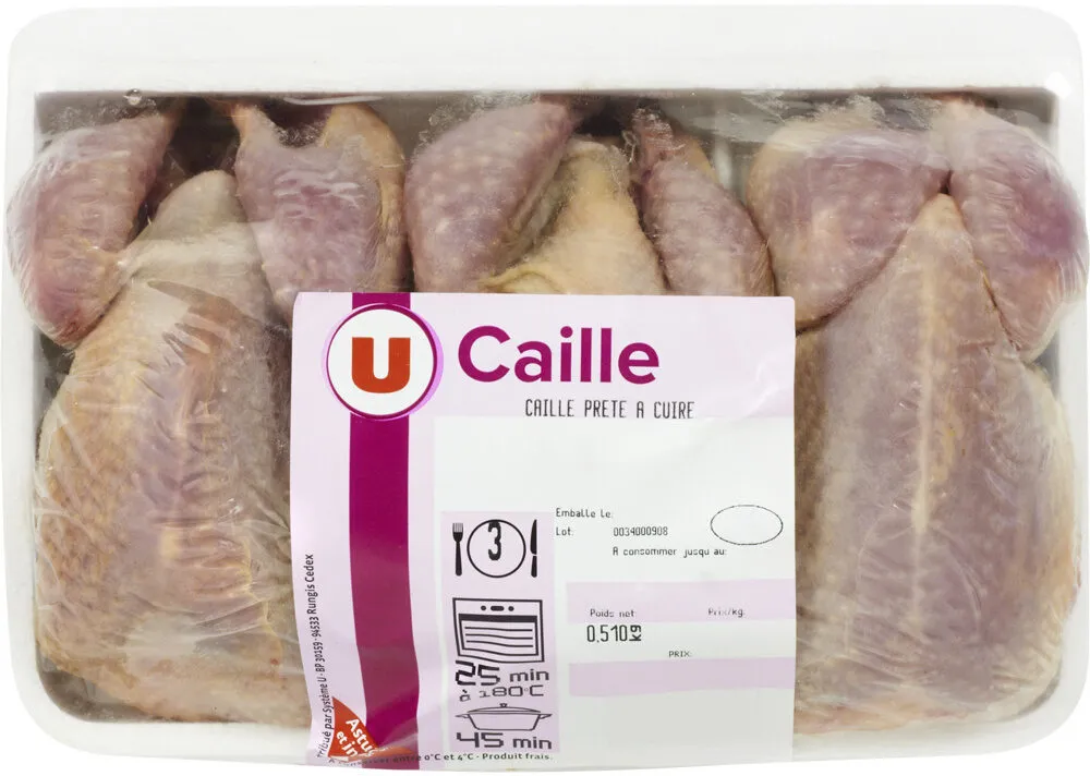 Caille sans tête prête à cuire