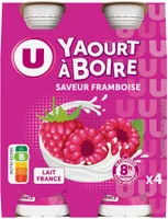 Yaourt à boire sucré saveur framboise